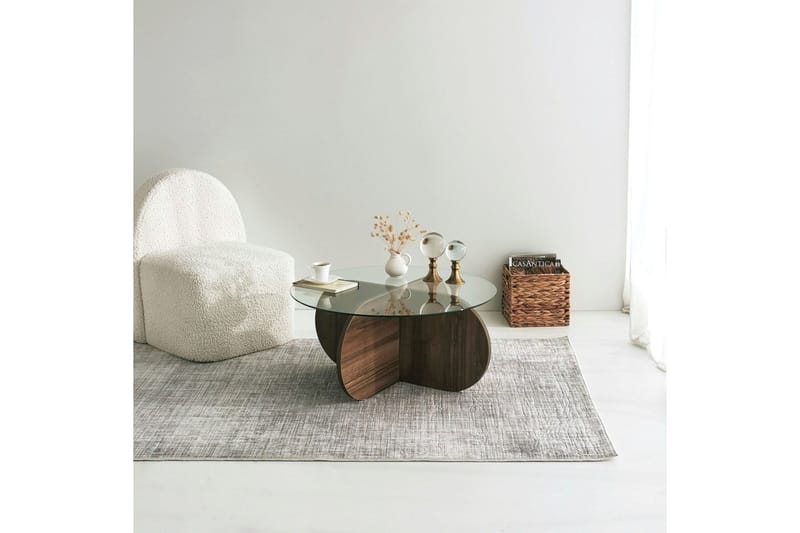 Selenel Soffbord 75x35x75 cm Runt - Brun - Products - Möbler - Bord & matgrupp - Soffbord