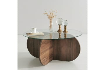 Selenel Soffbord 75x35x75 cm Runt - Brun - Products - Möbler - Bord & matgrupp - Soffbord