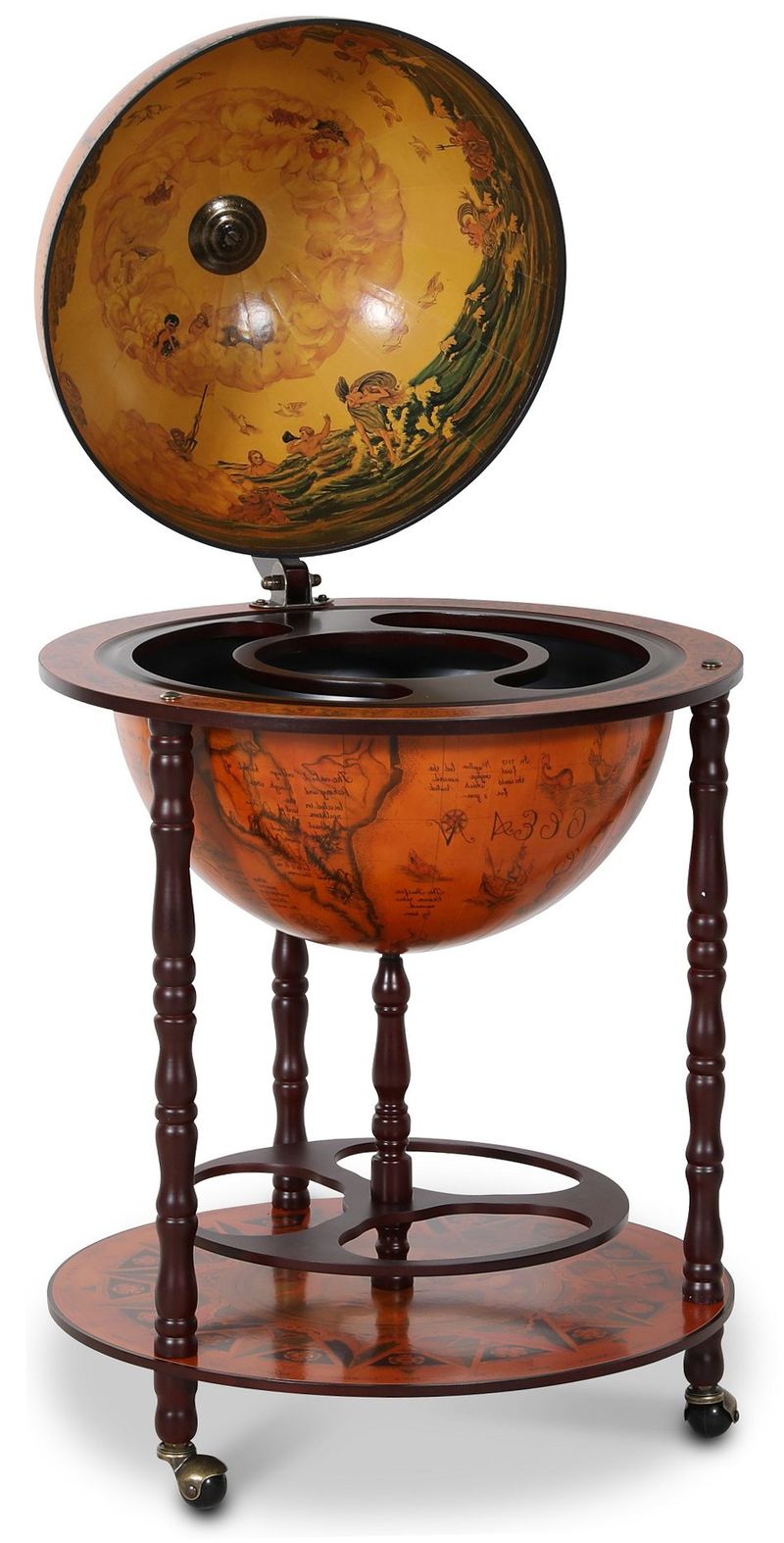 Barglob - Da Vinci - Jordglob som bar - brun - Products - Möbler - Bord & matgrupp - Serveringsvagn & serveringsbord - Barglob & jordglobsbar