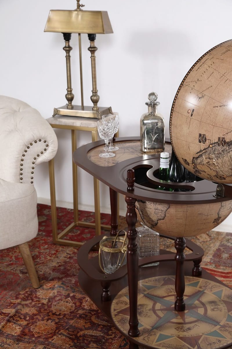 Barglob serveringsvagn - Da Vinci - brun - Products - Möbler - Bord & matgrupp - Serveringsvagn & serveringsbord - Barglob & jordglobsbar