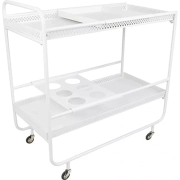 Smilla vit serveringsvagn med flaskhållare - Vit - Products - Möbler - Bord & matgrupp - Serveringsvagn & serveringsbord - Rullvagn, rullbord & serveringsbord