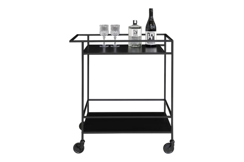 Thomasboro Drinkvagn 40x68 cm - Svart - Products - Möbler - Bord & matgrupp - Serveringsvagn & serveringsbord - Rullvagn, rullbord & serveringsbord