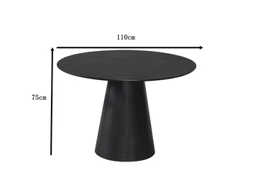 Siena Litet Matbord Runt 110cm Fanér - Svart - Products - Möbler - Bord & matgrupp - Matbord & köksbord