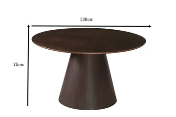 Siena Matbord Runt 130cm Fanér - Mörkbrun Rökt ek - Products - Möbler - Bord & matgrupp - Matbord & köksbord