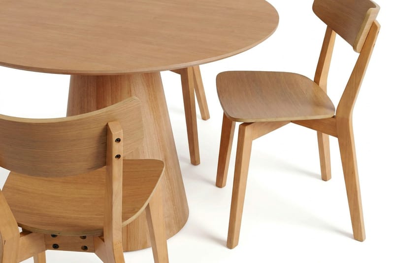 Siena Matgrupp 110 cm runt i Ek med 4 Amelia Matstolar - Ek - Products - Möbler - Bord & matgrupp - Matgrupp