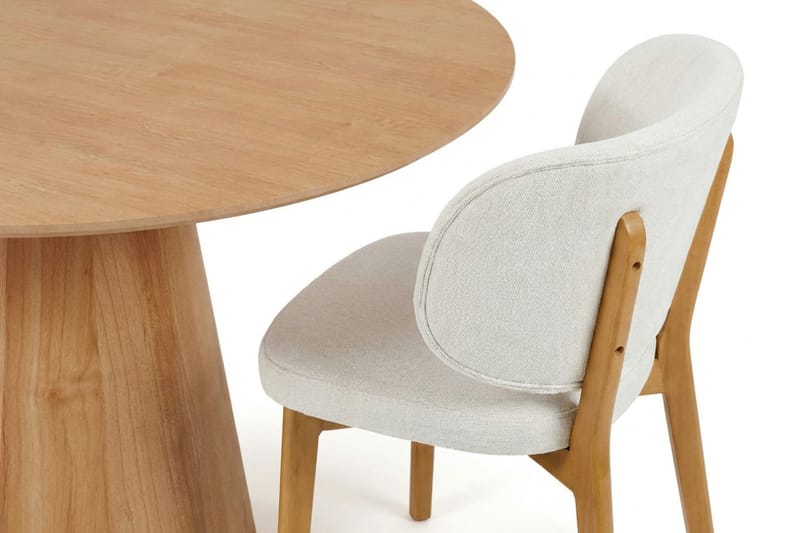 Siena Matgrupp 110 cm runt i Ek med 4 Eira Matstolar - Ek - Products - Möbler - Bord & matgrupp - Matgrupp