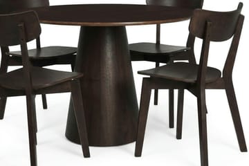 Siena Matgrupp 110 cm runt i Rökt Ek med 4 Amelia Matstolar - Rökt Ek - Products - Möbler - Bord & matgrupp - Matgrupp