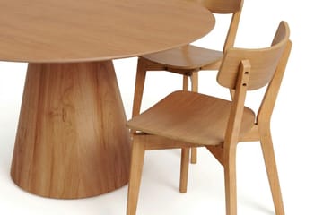 Siena Matgrupp 150 cm runt i Ek med 6 Amelia Matstolar - Ek - Products - Möbler - Bord & matgrupp - Matgrupp