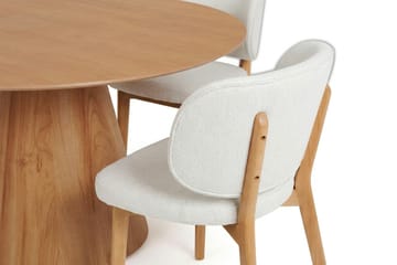 Siena Matgrupp 150 cm runt i Ek med 6 Eira Matstolar - Ek - Products - Möbler - Bord & matgrupp - Matgrupp