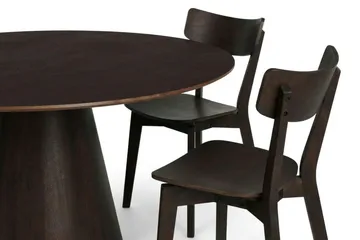 Siena Matgrupp 150 cm runt i Rökt Ek med 6 Amelia Matstolar - Rökt Ek - Products - Möbler - Bord & matgrupp - Matgrupp