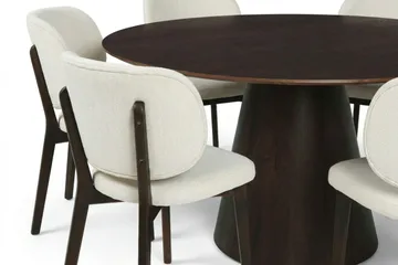 Siena Matgrupp 150 cm runt i Rökt Ek med 6 Eira Matstolar - Rökt Ek - Products - Möbler - Bord & matgrupp - Matgrupp