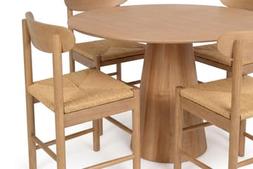 Siena Matgrupp runt 110 cm Ek med 4 Malte Matstolar - Ek - Products - Möbler - Bord & matgrupp - Matgrupp