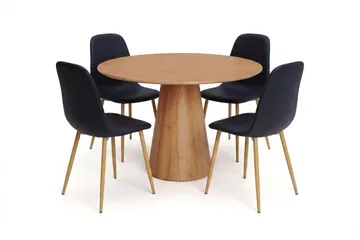Siena Matgrupp runt 110 cm Ek med 4 Nibe Matstolar - Ek - Products - Möbler - Bord & matgrupp - Matgrupp