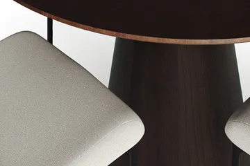Siena Matgrupp runt 110 cm Rökt Ek med 4 Elsie Matstolar - Rökt ek - Products - Möbler - Bord & matgrupp - Matgrupp