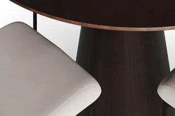 Siena Matgrupp runt 110 cm Rökt Ek med 4 Elsie Matstolar - Rökt ek/Beige - Products - Möbler - Bord & matgrupp - Matgrupp