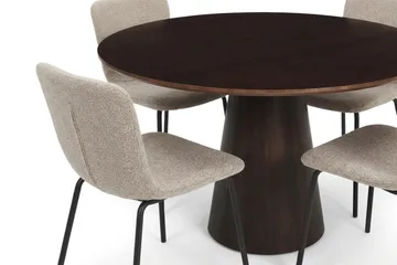 Siena Matgrupp runt 110 cm Rökt Ek med 4 Katy Matstolar - Rökt ek - Products - Möbler - Bord & matgrupp - Matgrupp