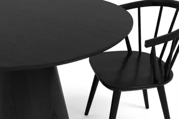 Siena Matgrupp runt 110 cm Svart med 4 Tyrö Matstolar - Svart - Products - Möbler - Bord & matgrupp - Matgrupp