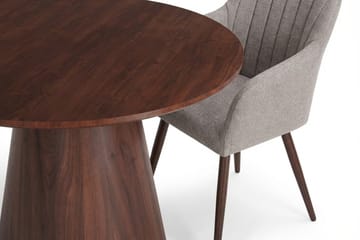 Siena Matgrupp runt 110 cm Valnöt med 4 Filippa Matstolar - Valnöt - Products - Möbler - Bord & matgrupp - Matgrupp