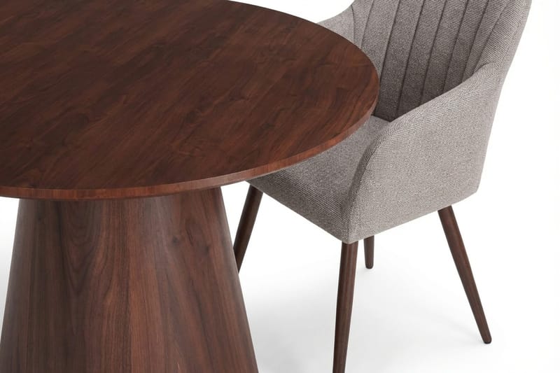 Siena Matgrupp runt 110 cm Valnöt med 4 Filippa Matstolar - Valnöt - Products - Möbler - Bord & matgrupp - Matgrupp