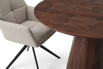 Siena Matgrupp runt 110 cm Valnöt med 4 Torsby Matstolar - Valnöt - Products - Möbler - Bord & matgrupp - Matgrupp