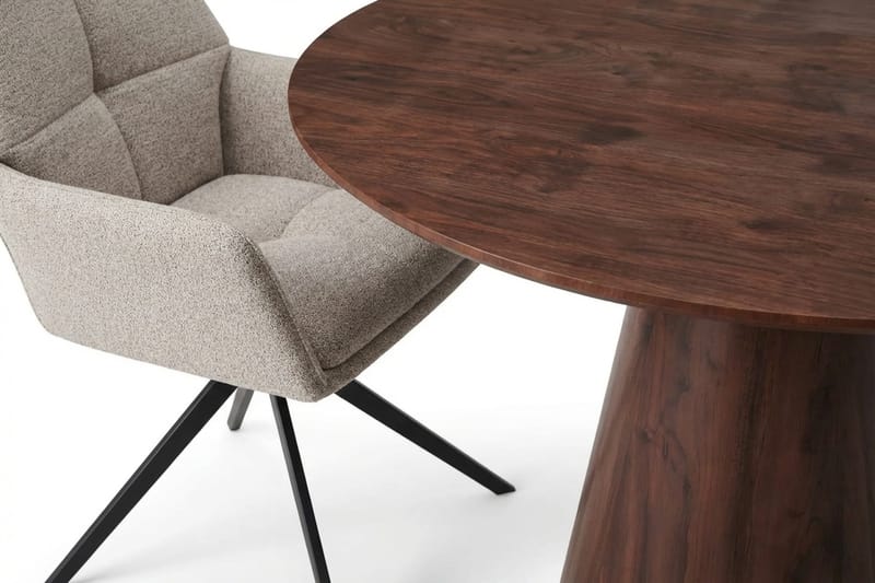 Siena Matgrupp runt 110 cm Valnöt med 4 Torsby Matstolar - Valnöt - Products - Möbler - Bord & matgrupp - Matgrupp