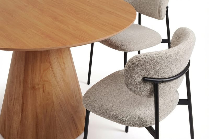 Siena Matgrupp runt 130 cm Ek med 6 Lucy Matstolar - Ek - Products - Möbler - Bord & matgrupp - Matgrupp
