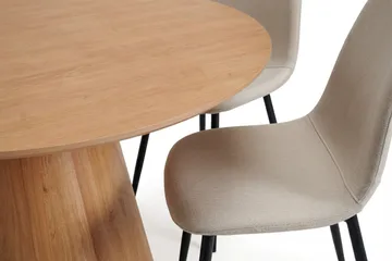 Siena Matgrupp runt 130 cm Ek med 6 Nibe Matstolar - Ek - Products - Möbler - Bord & matgrupp - Matgrupp