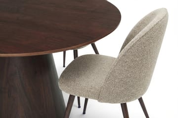 Siena Matgrupp runt 130 cm Rökt Ek med 6 Nibe Plus Matstolar - Rökt ek - Products - Möbler - Bord & matgrupp - Matgrupp