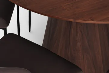Siena Matgrupp runt 130 cm Valnöt med 6 Elsie Matstolar - Valnöt/Brun - Products - Möbler - Bord & matgrupp - Matgrupp