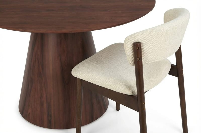 Siena Matgrupp runt 130 cm Valnöt med 6 Nala Matstolar - Valnöt - Products - Möbler - Bord & matgrupp - Matgrupp