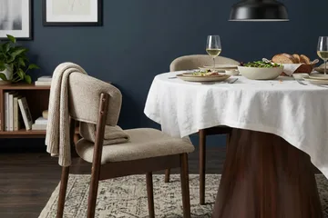 Siena Matgrupp runt 130 cm Valnöt med 6 Nala Matstolar - Valnöt - Products - Möbler - Bord & matgrupp - Matgrupp