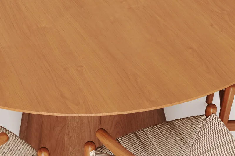 Siena Matgrupp runt 150 cm Ek med 6 Dastoori Matstolar - Ek - Products - Möbler - Bord & matgrupp - Matgrupp