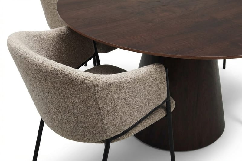Siena Matgrupp runt 150 cm Rökt Ek med 6 Filip Matstolar - Rökt ek - Products - Möbler - Bord & matgrupp - Matgrupp
