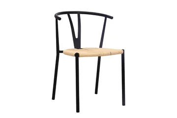 Siena Matgrupp runt 150 cm Svart med 6 Elysia Matstolar - Svartlaserad ek - Products - Möbler - Bord & matgrupp - Matgrupp