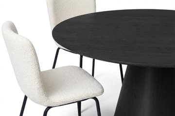 Siena Matgrupp runt 150 cm Svart med 6 Katy Matstolar - Svart - Products - Möbler - Bord & matgrupp - Matgrupp