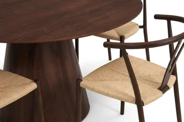 Siena Matgrupp runt 150 cm Valnöt med 6 Elysia Matstolar - Valnöt - Products - Möbler - Bord & matgrupp - Matgrupp