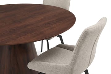 Siena Matgrupp runt 150 cm Valnöt med 6 Mora Matstolar - Valnöt - Products - Möbler - Bord & matgrupp - Matgrupp