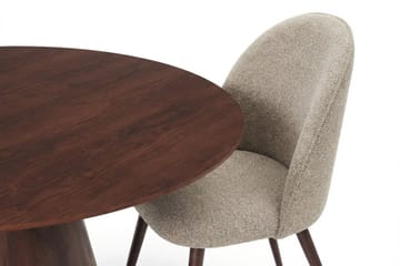 Siena Matgrupp runt 150 cm Valnöt med 6 Nibe Plus Matstolar - Valnöt - Products - Möbler - Bord & matgrupp - Matgrupp