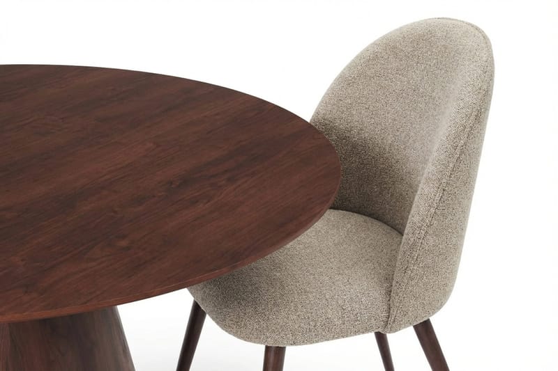 Siena Matgrupp runt 150 cm Valnöt med 6 Nibe Plus Matstolar - Valnöt - Products - Möbler - Bord & matgrupp - Matgrupp