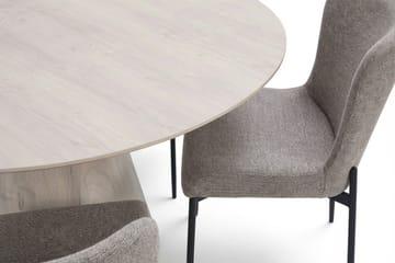 Siena Matgrupp runt 150 cm Vitlaserad med 6 Elsie Matstolar - Vitlaserad ek - Products - Möbler - Bord & matgrupp - Matgrupp