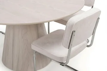 Siena Matgrupp runt 150 cm Vitlaserad med 6 Milva Matstolar - Vitlaserad ek - Products - Möbler - Bord & matgrupp - Matgrupp