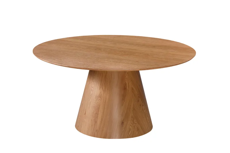 Siena Stort Matbord Runt 150cm Fanér - Ek - Products - Möbler - Bord & matgrupp - Matbord & köksbord