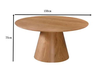 Siena Stort Matbord Runt 150cm Fanér - Ek - Products - Möbler - Bord & matgrupp - Matbord & köksbord