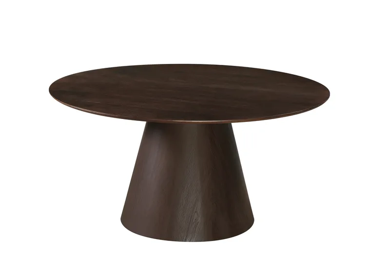 Siena Stort Matbord Runt 150cm Fanér - Mörkbrun Rökt ek - Products - Möbler - Bord & matgrupp - Matbord & köksbord