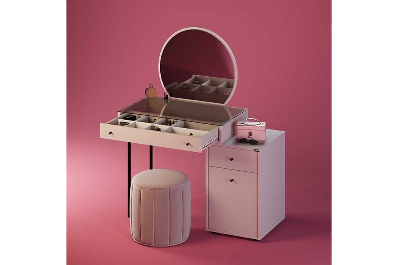 Sminkbord Sminkbord Dralen Mink Flerfärgad - Products - Möbler - Bord & matgrupp - Sminkbord & toalettbord