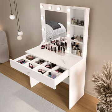 Darrowe Sminkbord 80x147x42,5 cm - Vit - Products - Möbler - Bord & matgrupp - Sminkbord & toalettbord