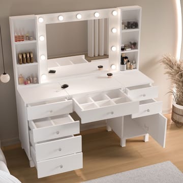 Koren Sminkbord 139,9x147x139,9 cm - Vit - Products - Möbler - Bord & matgrupp - Sminkbord & toalettbord