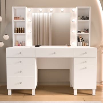 Koren Sminkbord 139,9x147x139,9 cm - Vit - Products - Möbler - Bord & matgrupp - Sminkbord & toalettbord