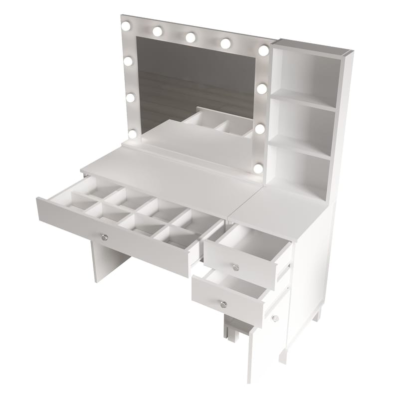 Levio Sminkbord 125,4x147x44,5 cm - Vit - Products - Möbler - Bord & matgrupp - Sminkbord & toalettbord