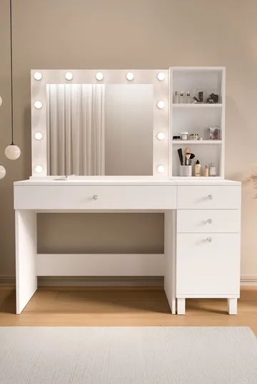 Levio Sminkbord 125,4x147x44,5 cm - Vit - Products - Möbler - Bord & matgrupp - Sminkbord & toalettbord